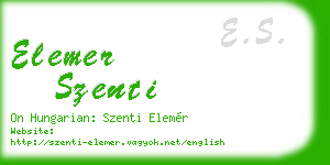 elemer szenti business card